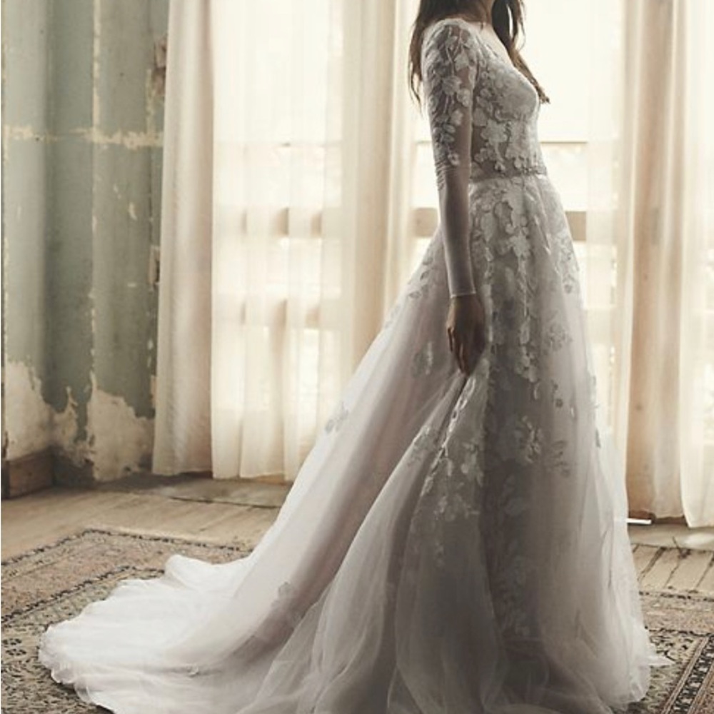Galina Signature Illusion Long sleeve Wedding Dress